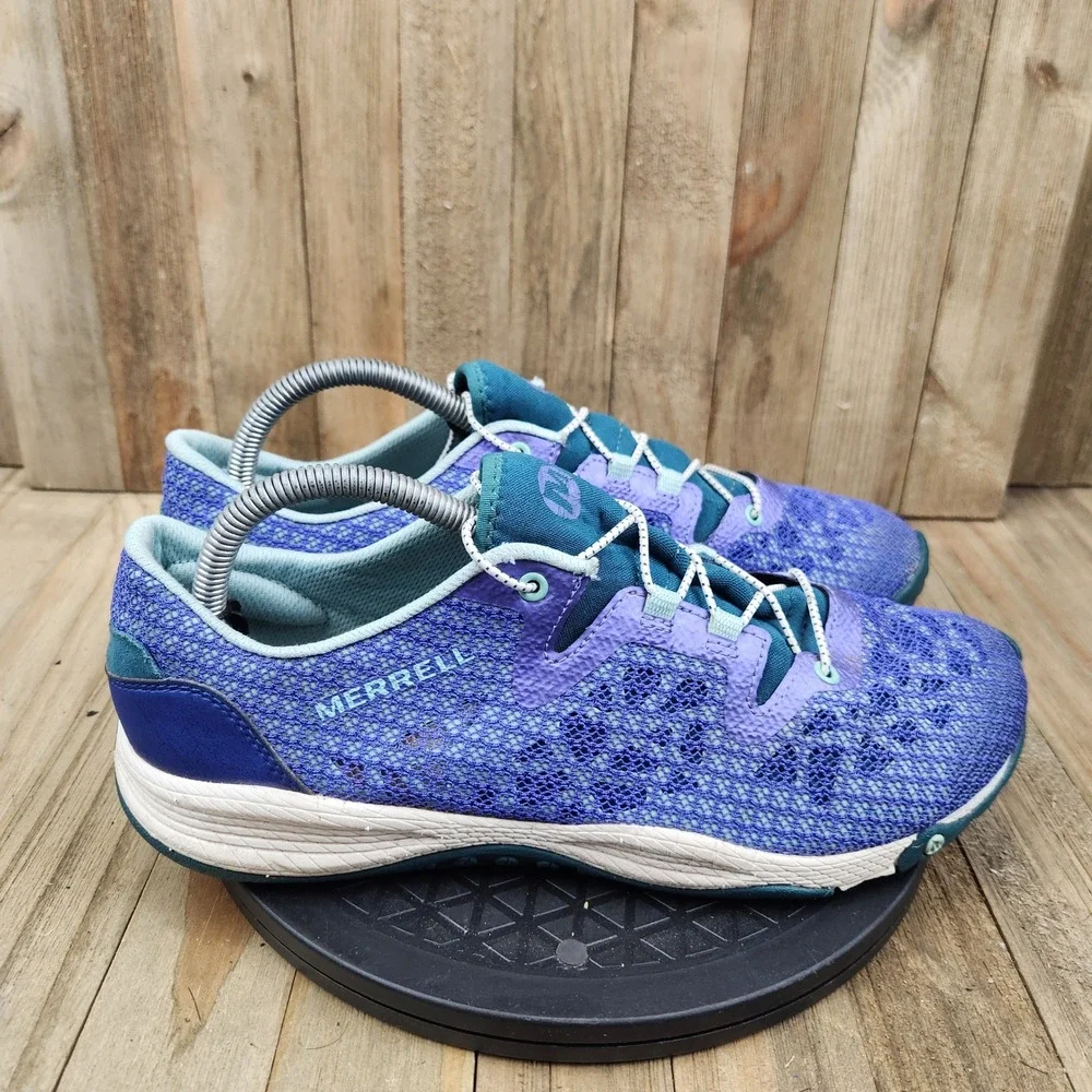 Merrell Blue Iris Womens 10 Mesh Performance Barefoot Minimalist Shoes J42656